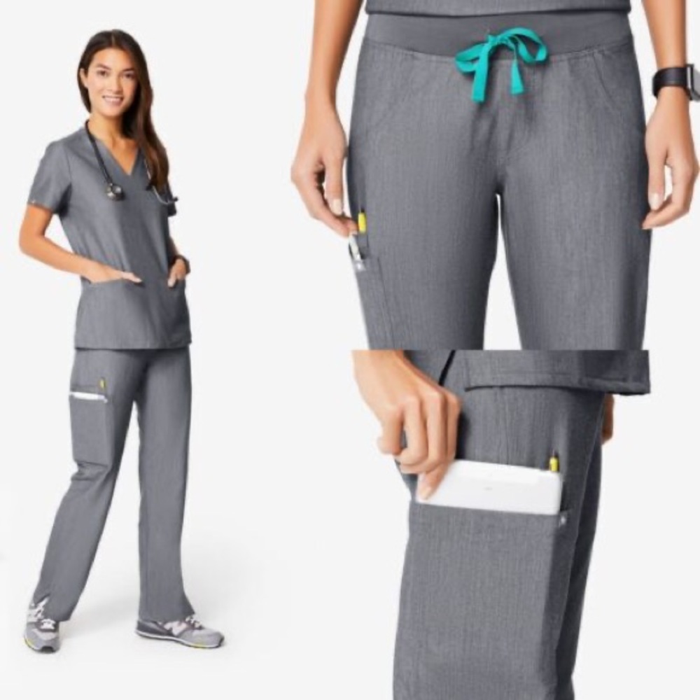 FIGS Tall Kade Cargo scrub pants in Graphite